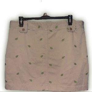 J.Crew Khaki Turtle Mini Skirt With Zipper